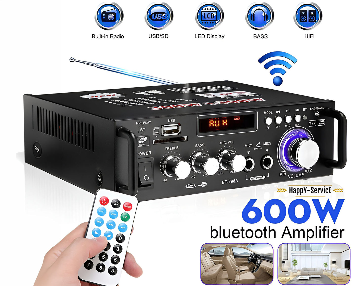 Mini Bluetooth Audio Amplifier Receiver