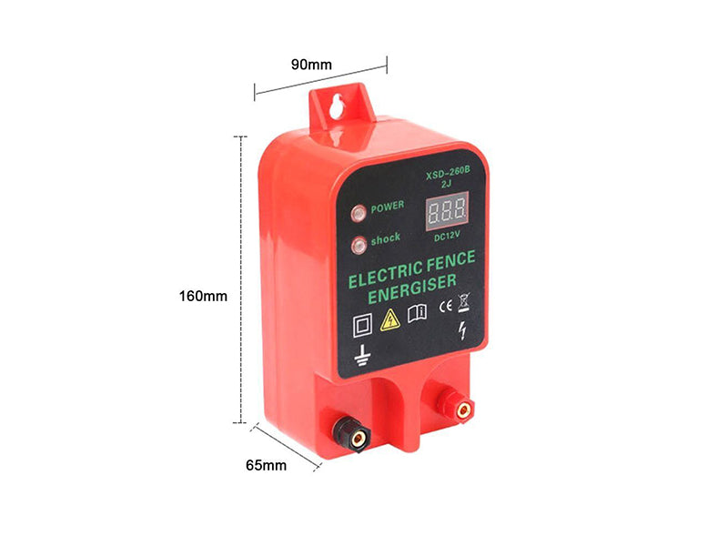 Electric Fence Energizer LCD Display | High Voltage Pulse Energizer with Dual Power Supply Modes