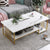 Coffee Table with Marble Texture – Modern Rectangle Coffee Table Design