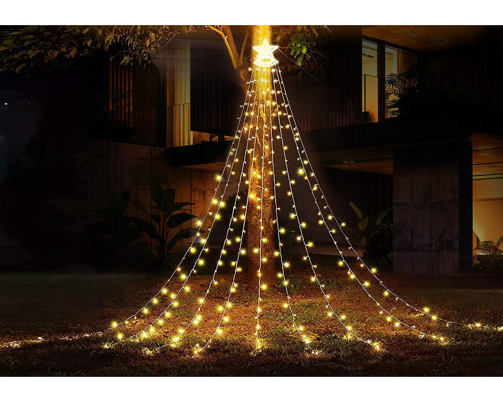 solar LED fairy lights, Solar 350 LED String Lights Waterfall Fairy