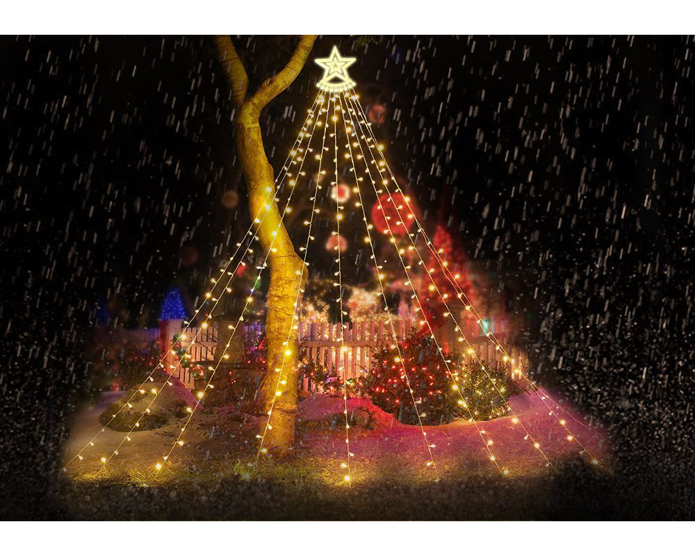 solar LED fairy lights, Solar 350 LED String Lights Waterfall Fairy