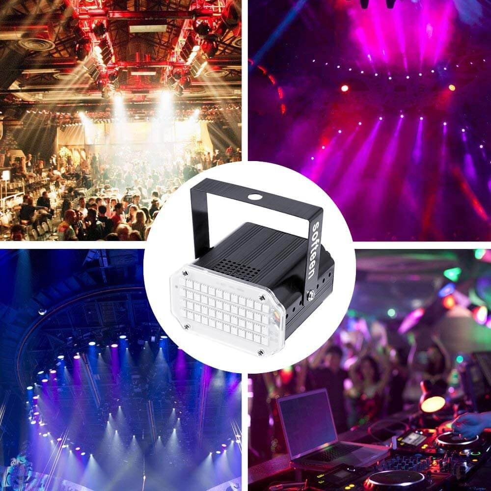 Christmas Stage Lights with Remote Control Adjustable Speed 7 Modes