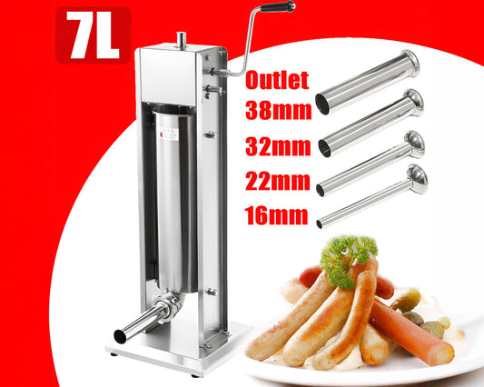 7L Vertical Sausage Maker – Commercial Stainless Steel Sausage Stuffer & Churro Machine