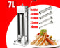 7L Vertical Sausage Maker - Commercial Stainless Steel Sausage Stuffer & Churro Machine