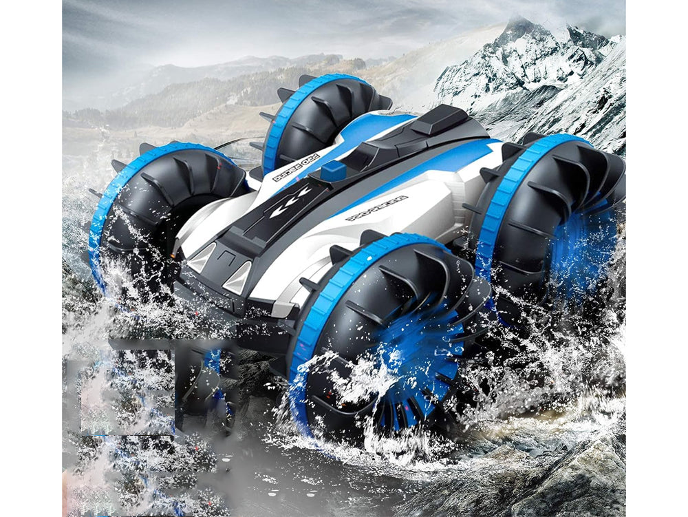 RC Racing Car – 2-in-1 Amphibious Stunt Car with 360° Rotation, Waterproof 4WD, Remote Control Toy for All Terrain