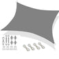 Sun Shade Sail Rectangle – Waterproof Sunscreen Awning Canopy, 95% UV Block, Outdoor Garden Patio, Party, Backyard, Yard, Camping Shelters (4 x 4m, Grey)