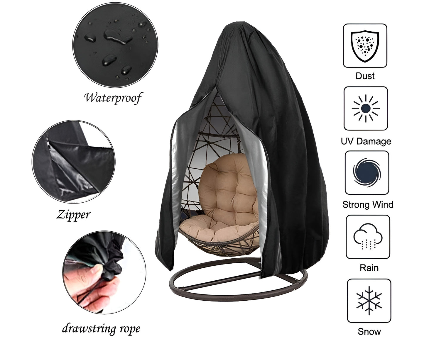 Swing Chair Cover with Zip