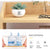 Bedside Table Modern – Nordic Bedside Table with Drawer, Shelves & Rounded Corners (19x17