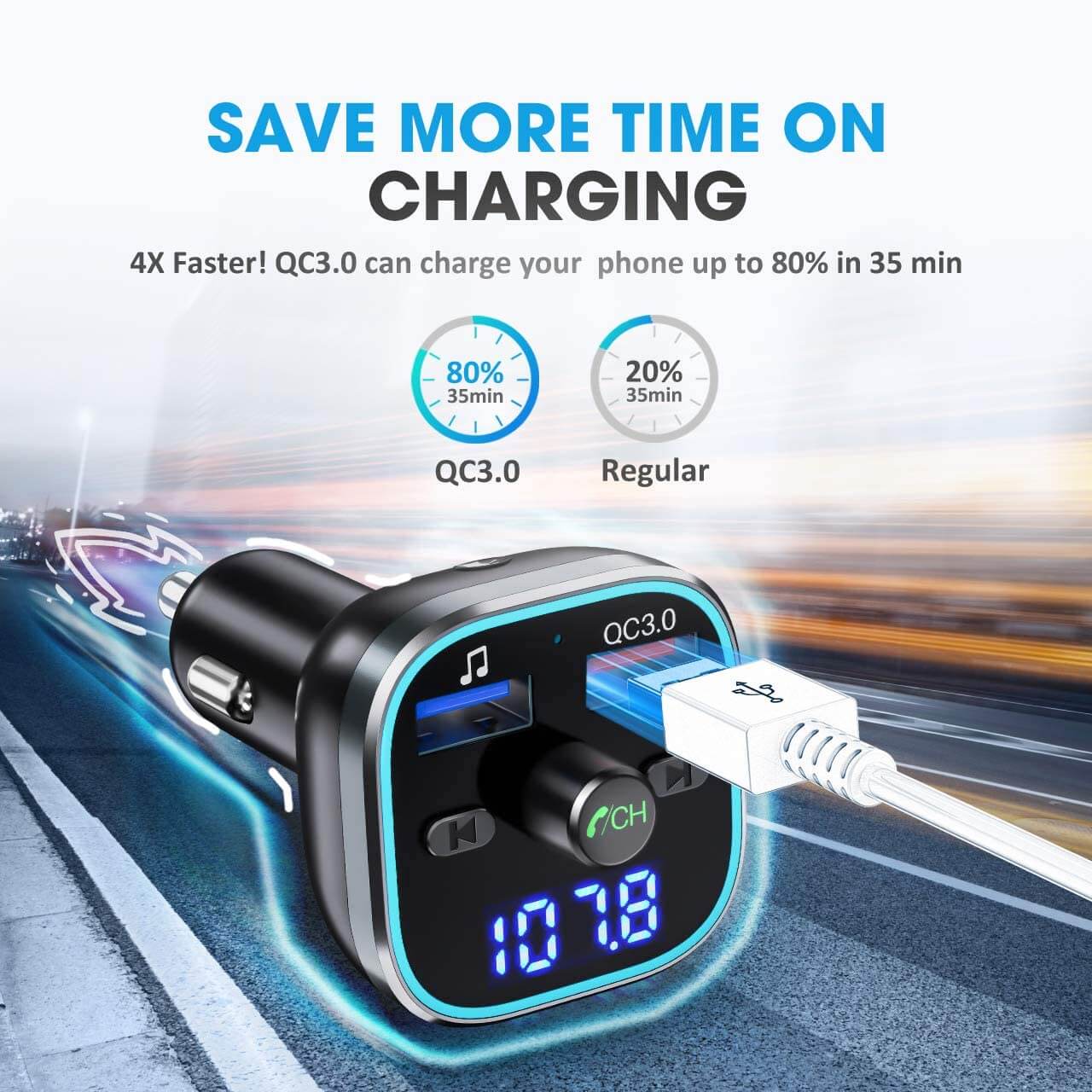 Car Bluetooth Receiver FM Transmitter