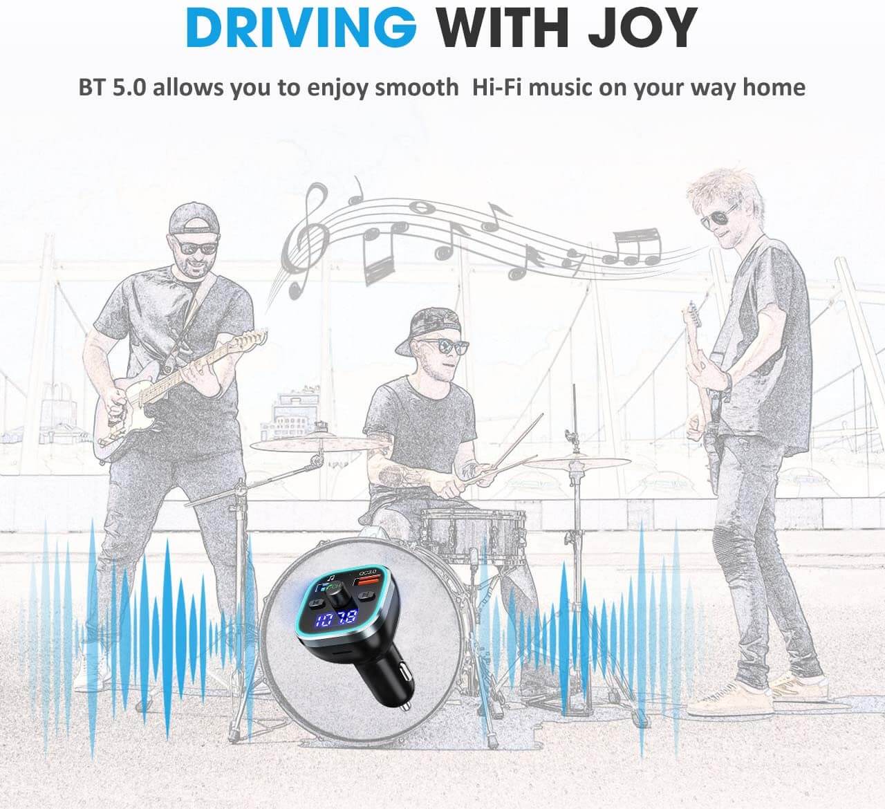 Car Bluetooth Receiver FM Transmitter