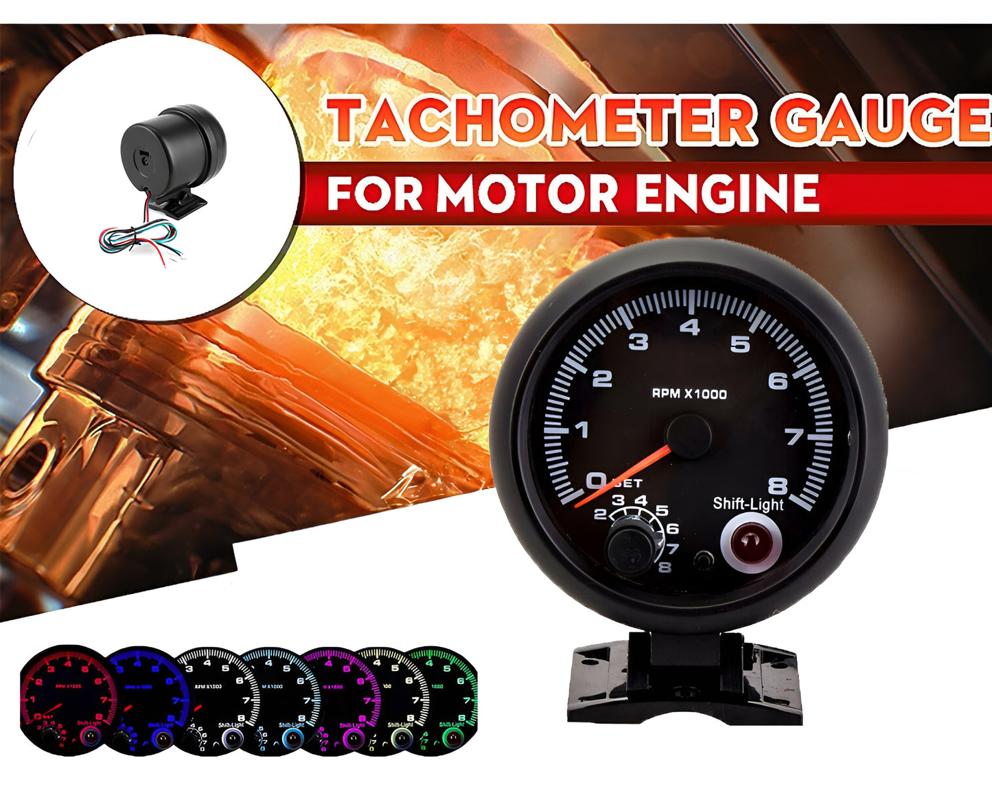 Tacho Gauge 3.75inch Tachometer