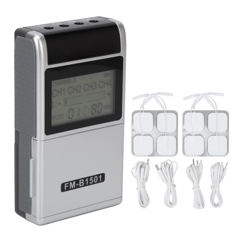TENS Electronic Machine – 4 Output Channels, 20 Gears Strength, Low Frequency Pulse, Smooth Waveform, Buckle Design – Multi-User Electric Pulse Massager