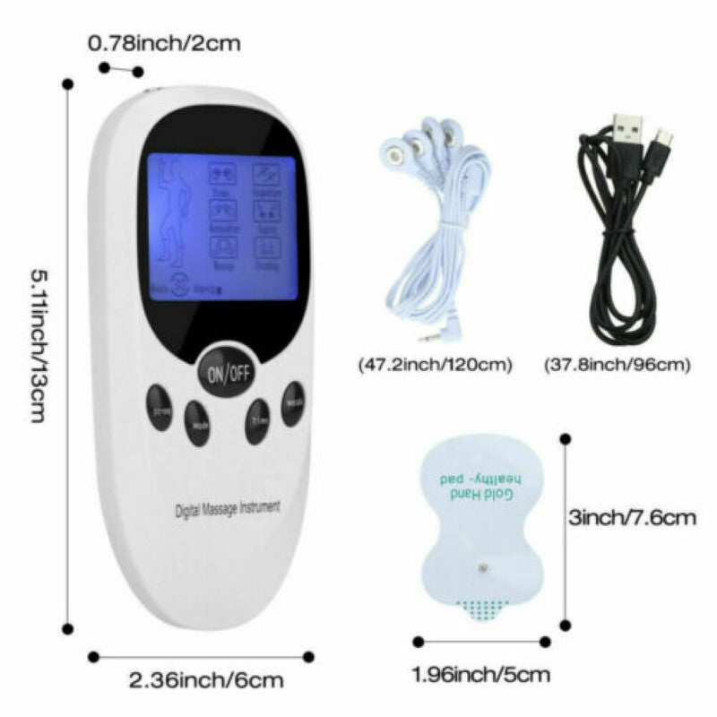 Tens Machine for Pain Relief – Multi-Mode Tens Machine with 8 Pads & USB/Battery Power