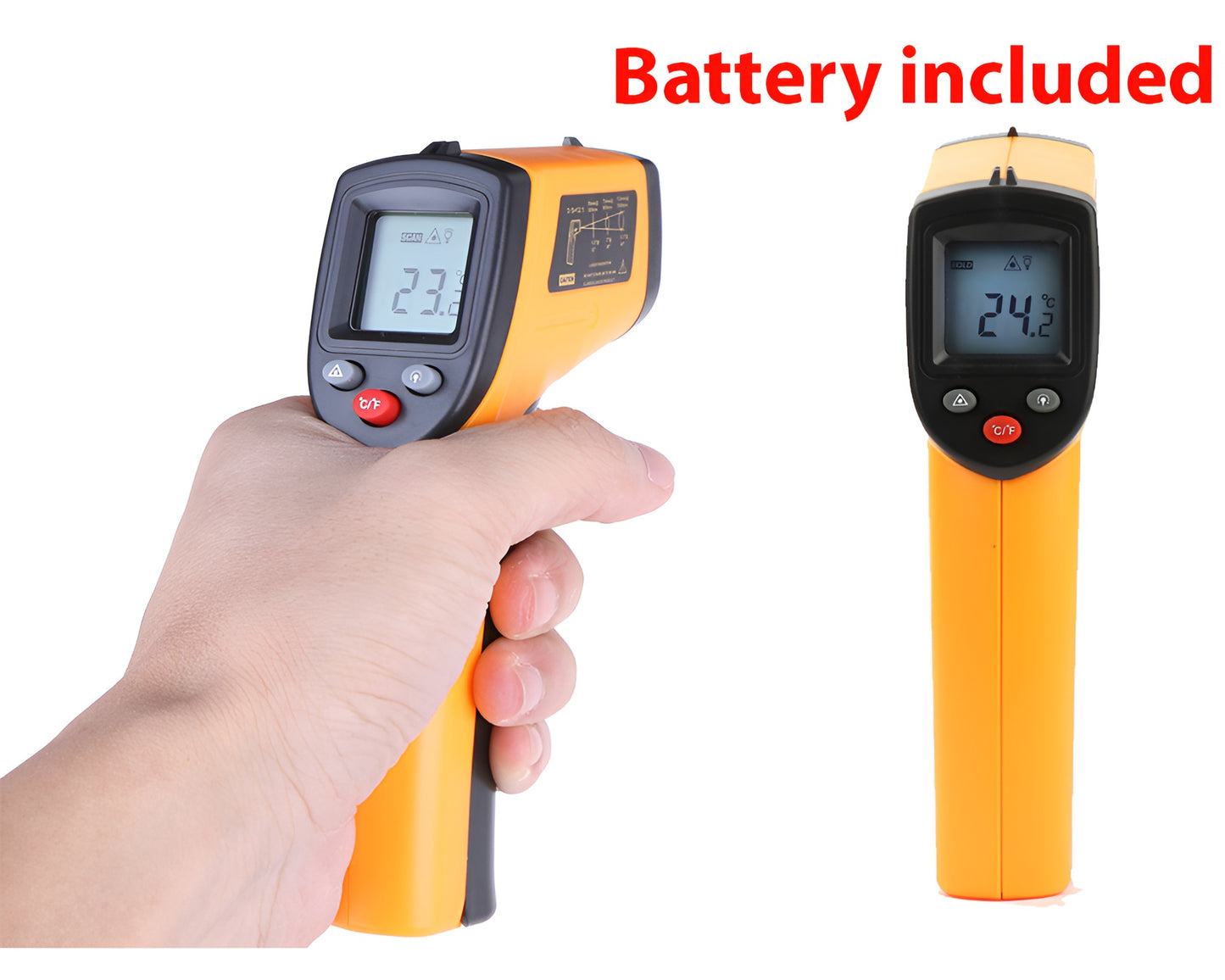 Infrared Thermometer - Laser Precision, Wide Temperature Range, One-Handed Operation