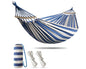 Garden Cotton Hammock - Comfortable Fabric Hammock with Spreader Bar Durable Hammock Up to 450lbs | Portable Lightweight Hammock with Travel Bag