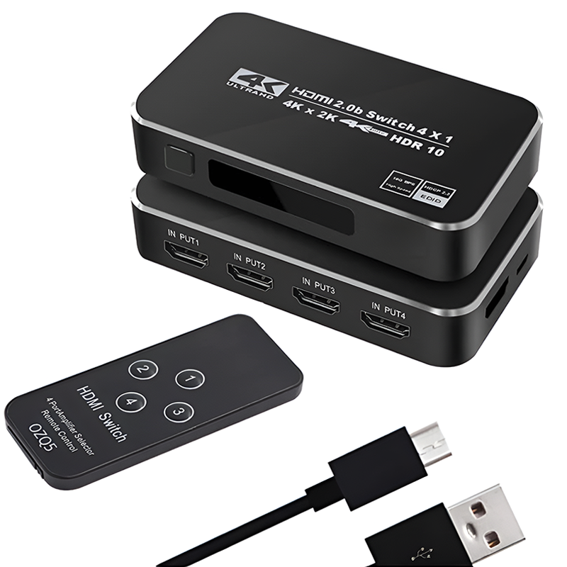HDMI Switch 4x1, 4K@60Hz HDMI Switch