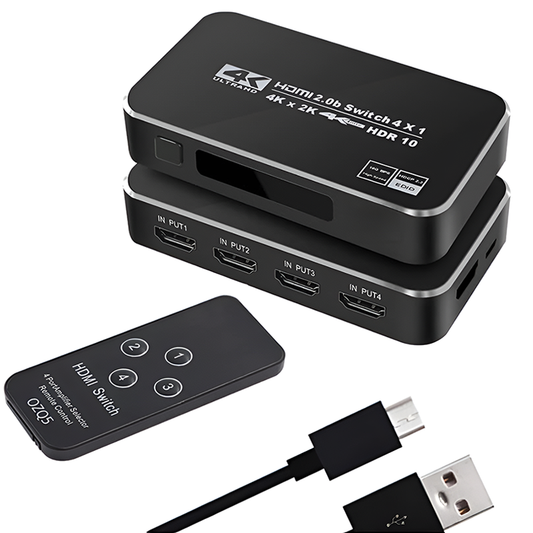 HDMI Switch 4x1, 4K@60Hz HDMI Switch