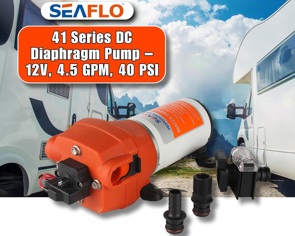 SEAFLO High Water Pressure 12V 40PSI Diaphragm Pump FL-40