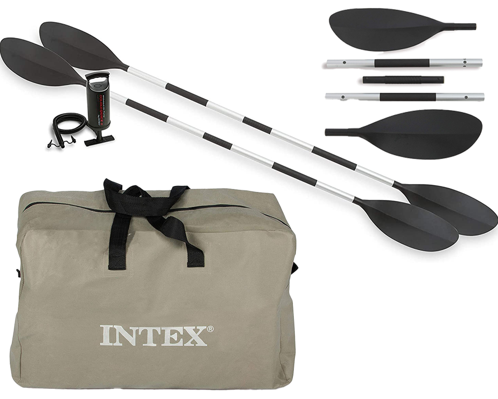 Intex Explorer K2 Kayak - 2-Person Inflatable Kayak Set with Aluminum Oars and High-Output Air Pump