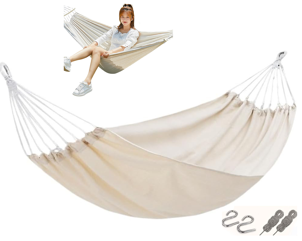 Outdoor Hammock – 2 Person Hanging Hammock with Straps & Storage Bag