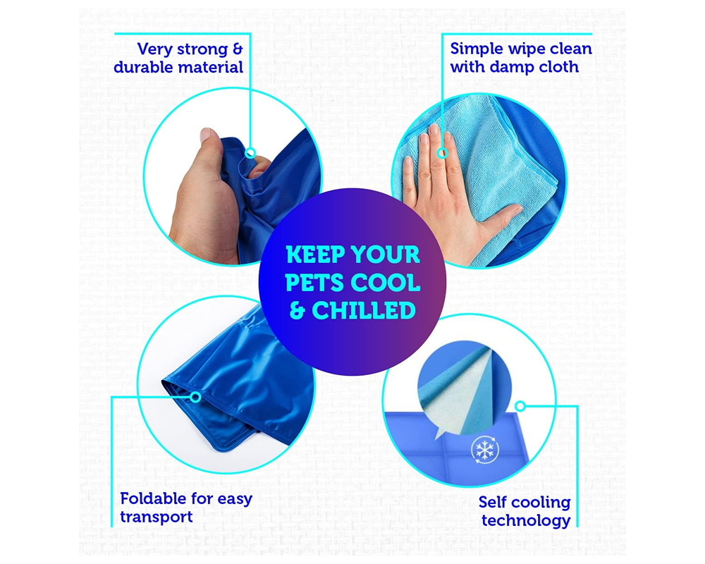 Dog Cooling Mat – XXL Self-Cooling Gel Pad for Pets Indoor Outdoor Travel Use