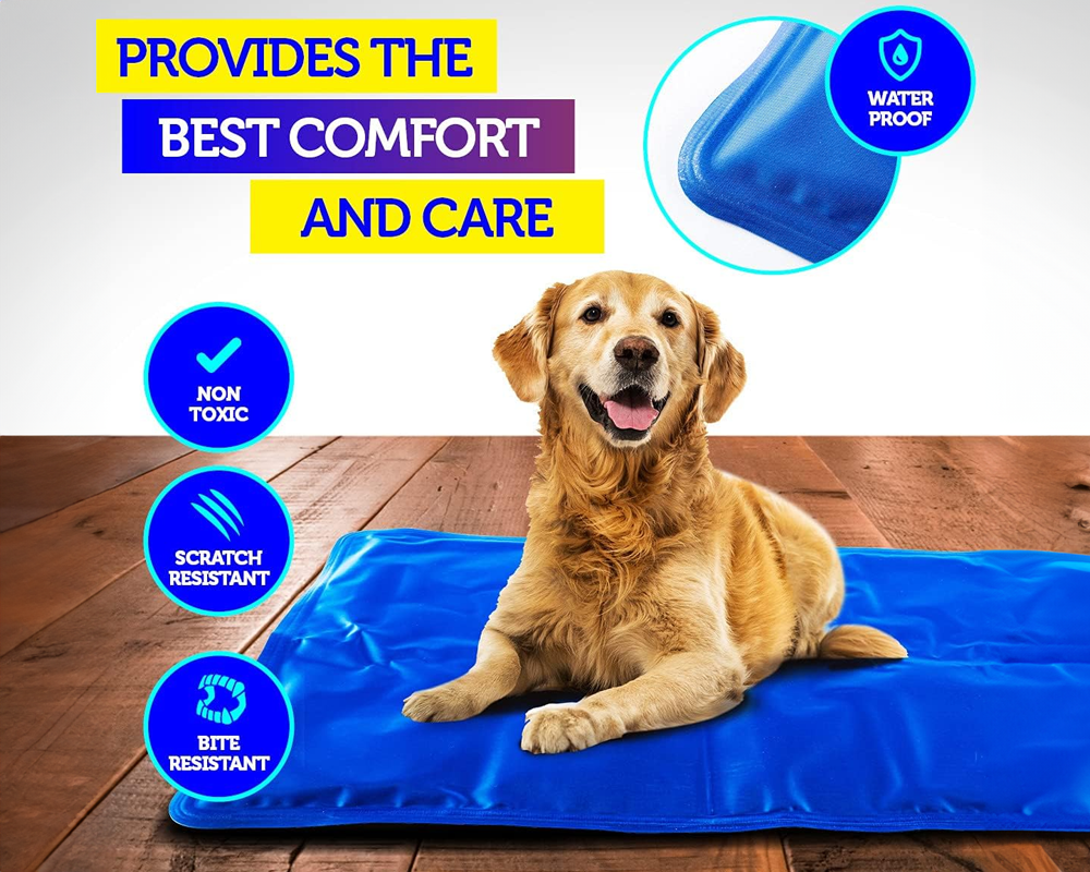Dog Cooling Mat – XXL Self-Cooling Gel Pad for Pets Indoor Outdoor Travel Use