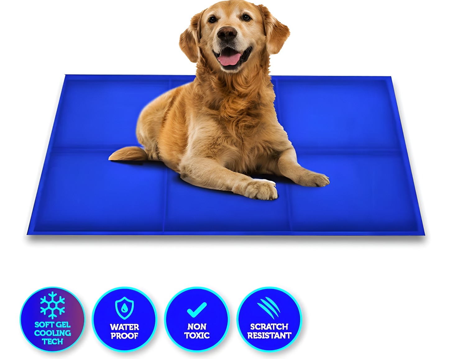 Dog Cooling Mat – XXL Self-Cooling Gel Pad for Pets Indoor Outdoor Travel Use