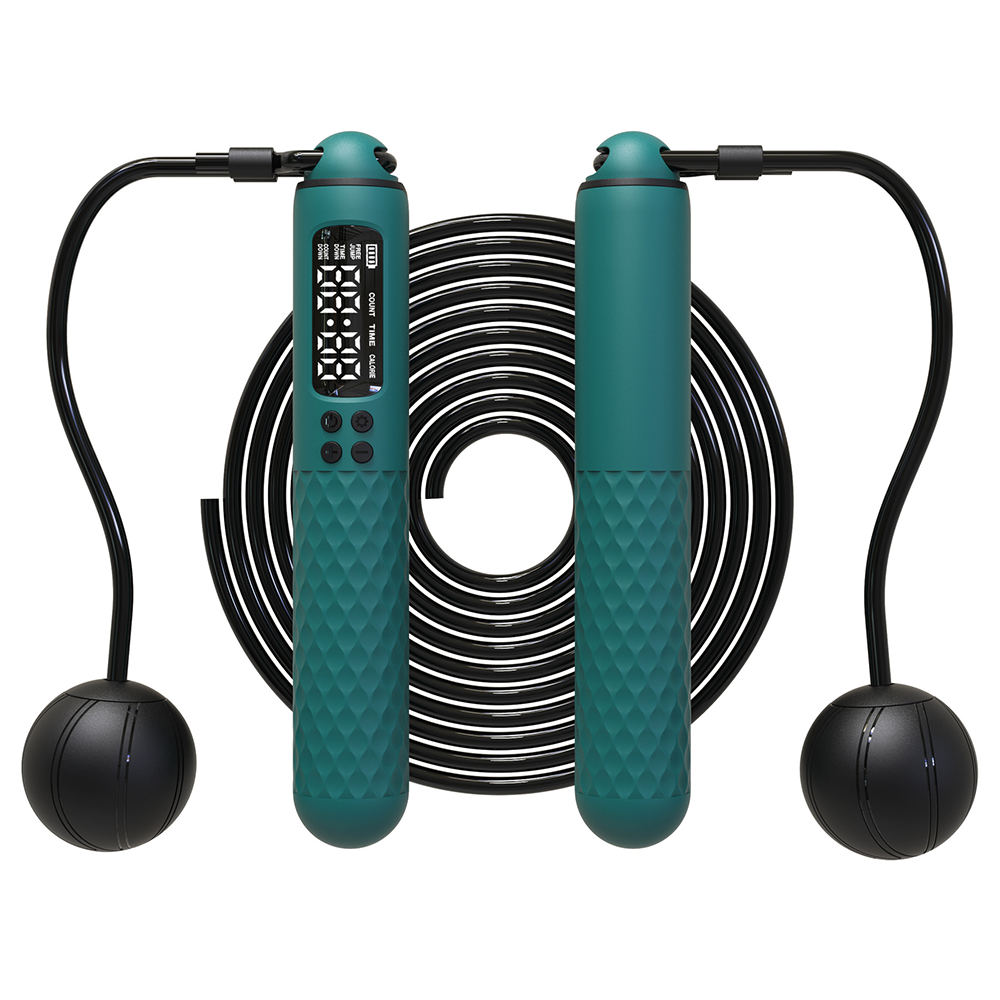 Jump Rope with Calorie Counter - Digital Skipping Rope for Fitness with Weighted Handles