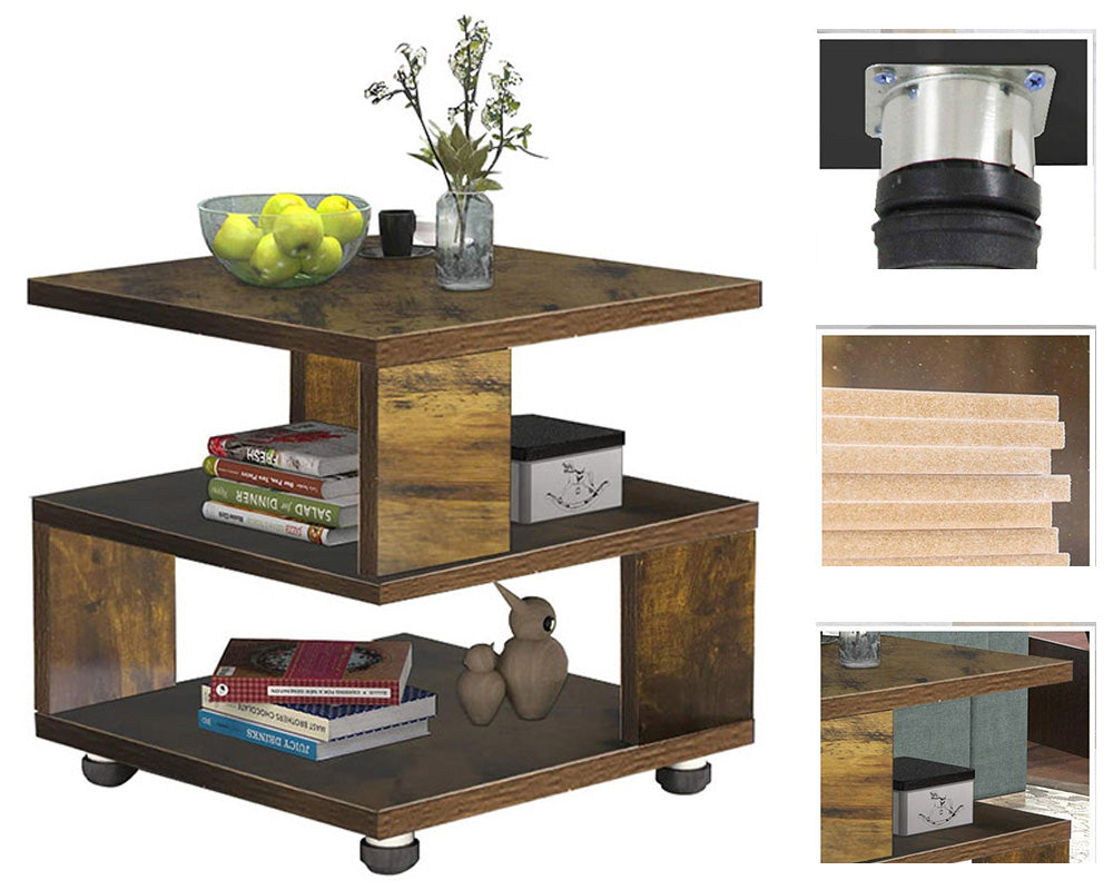 Coffee Table with Storage Shelf – Compact Coffee Table for Modern Living