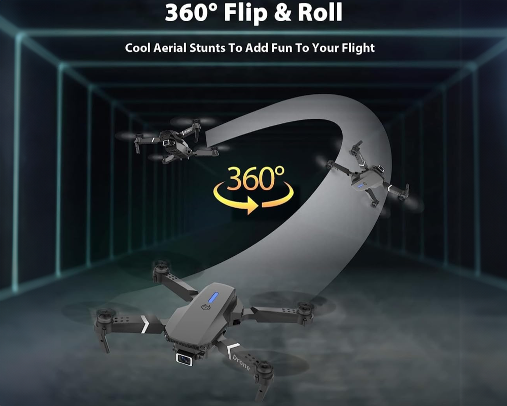 Mini Drone 4K – Foldable RC Quadcopter with WiFi FPV & Altitude Hold Black