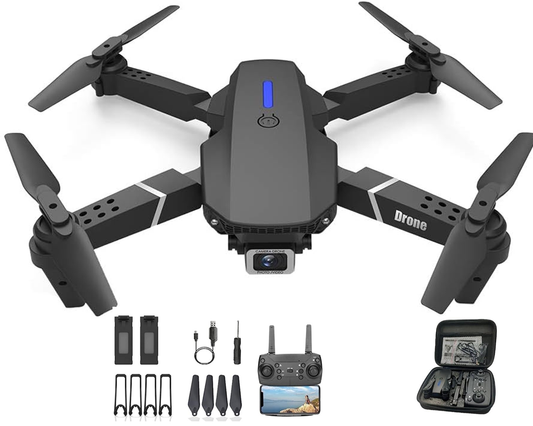 Mini Drone 4K – Foldable RC Quadcopter with WiFi FPV & Altitude Hold Black