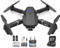 Mini Drone 4K – Foldable RC Quadcopter with WiFi FPV & Altitude Hold Black