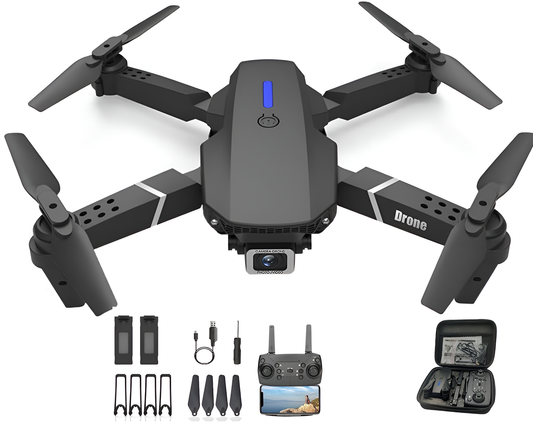 Mini Drone 4K - Foldable RC Quadcopter with WiFi FPV & Altitude Hold Black