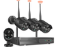 Home Security Camera System – 4 Channel Wireless NVR with 4 Waterproof Cameras