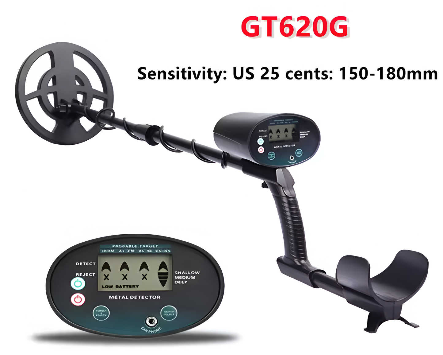 Metal Detector Gold Finder Metal Detector with LCD & Waterproof Coil