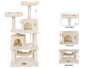 Cat Tree House Multi-Level Cat Tree House with Hammock & Condos