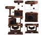 Cat Tree House - Multi-Level Cat Tree House with Hammock