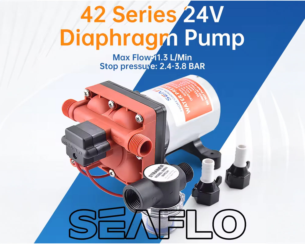 Seaflo 12V Diaphragm Pump 3.0Gpm 55Psi