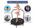 Mini Trampoline Bouncers for Adults - 40 Inch Foldable Fitness Trampoline with Removable Bar, Max Load 270 lbs - Black