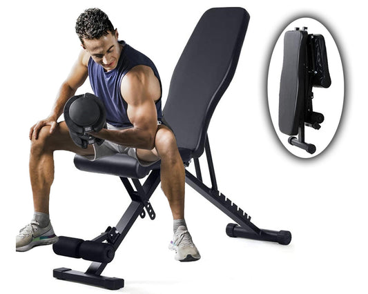 Adjustable Foldable Weight Bench – Full Body Home Gym
