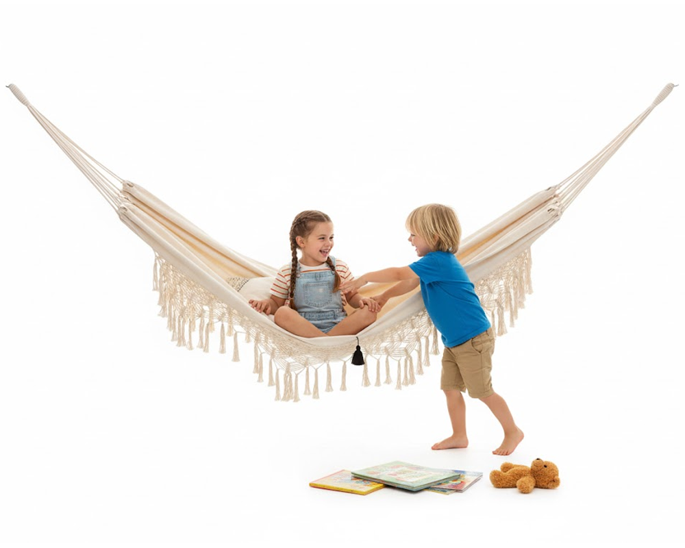 Tassel Cotton Double Hammock Bed