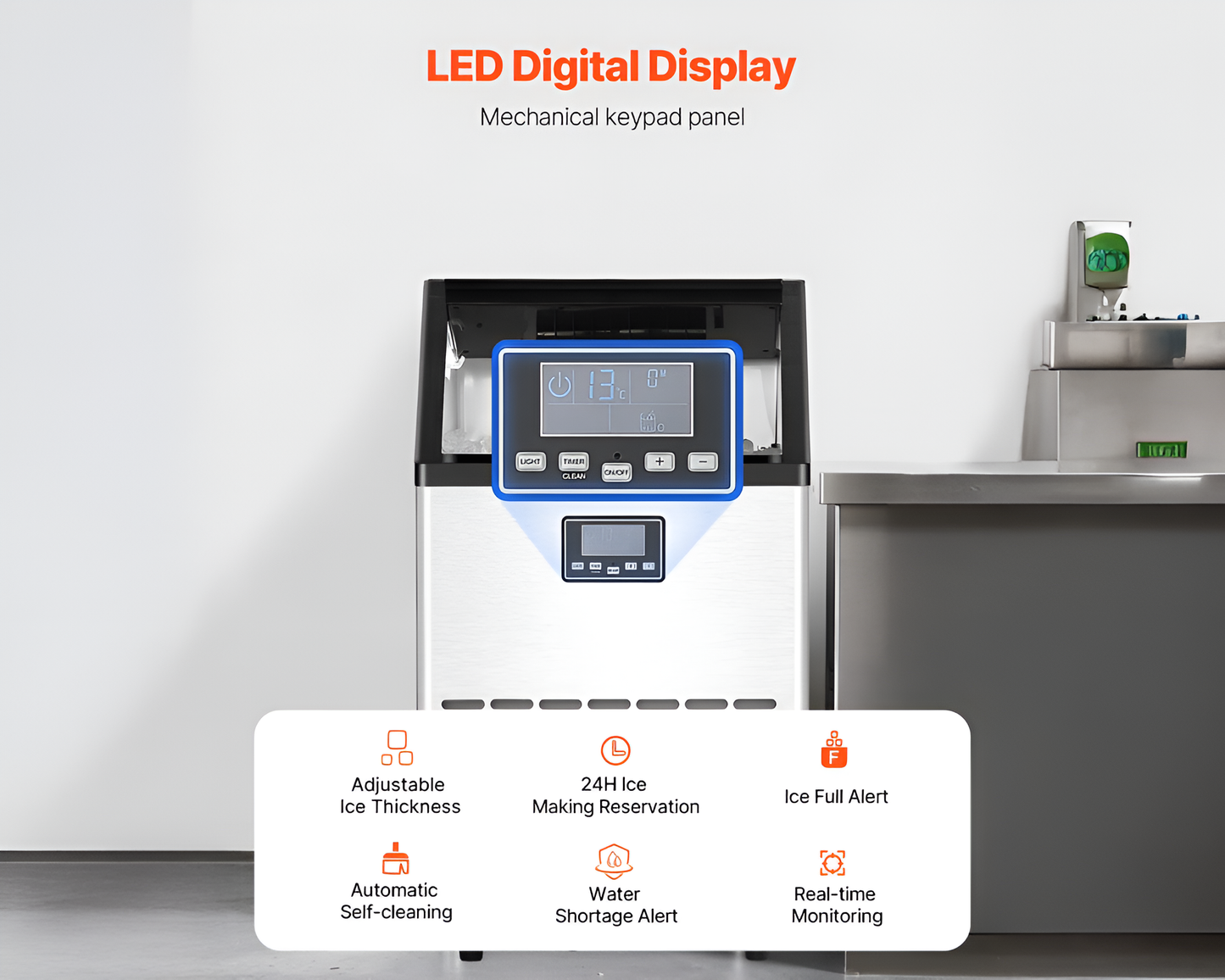 Bullet Ice Maker Cube Machine  – 36-Piece Ice Cube Tray 60KG