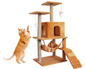 Cat Tree With Scratching Posts Perches, Basket Lounger And Ladder
