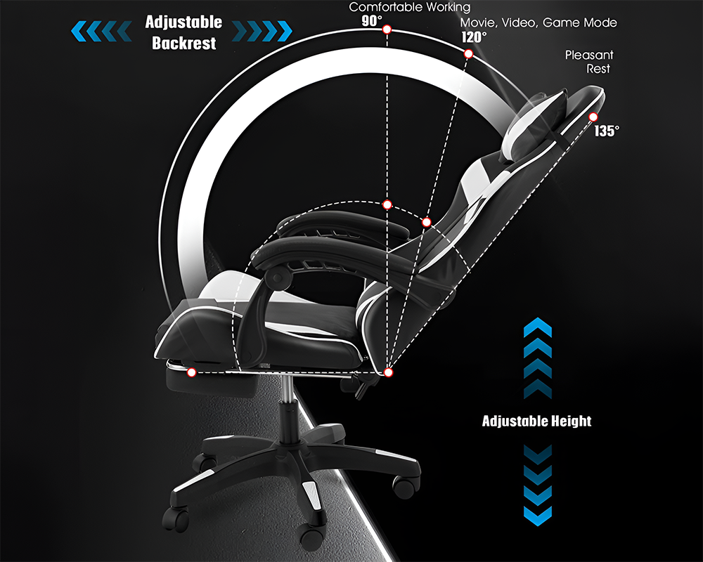 Gaming chair Home Office Chair - White