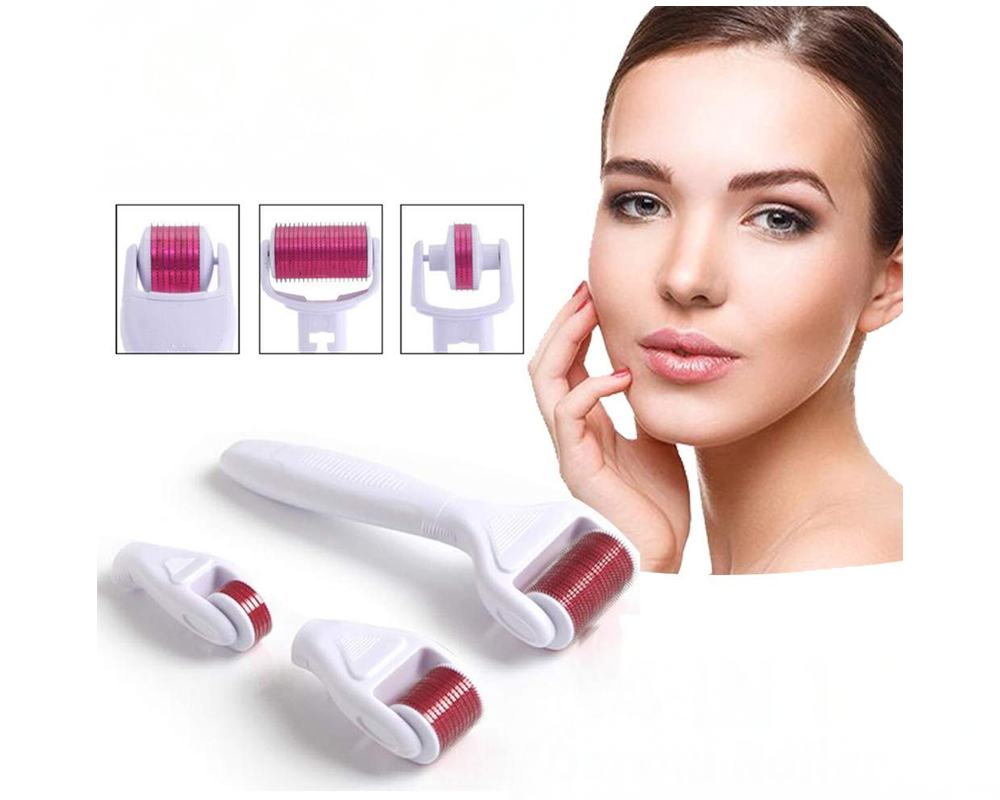 4-in-1 Titanium Derma Roller Kit – Face & Body Care
