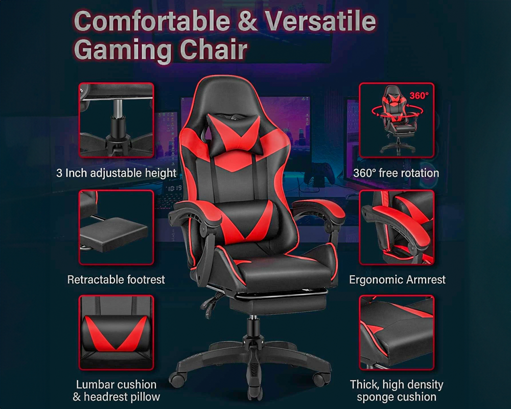 Gaming chair Home Office Chair - Red