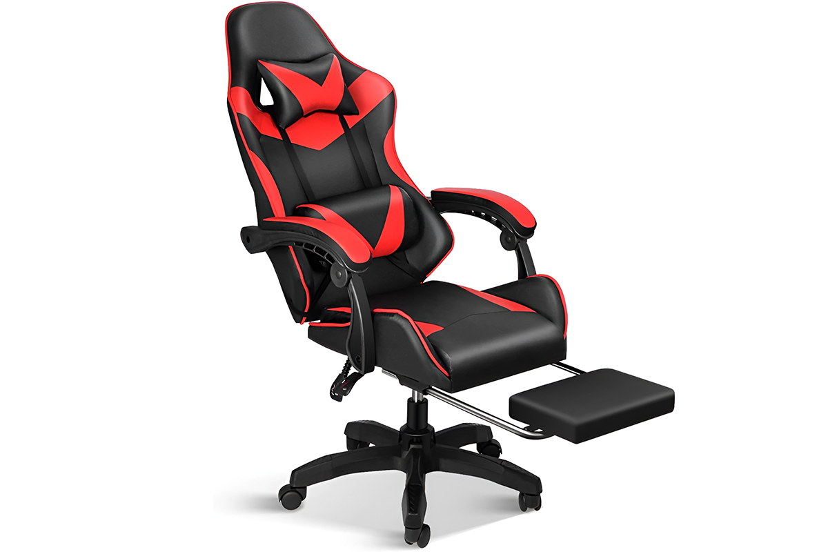 Ergonomic Gaming Chair - Adjustable Office Chair with Footrest