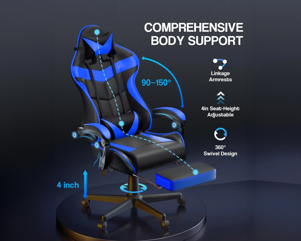 Gaming chair Home Office Chair - Blue