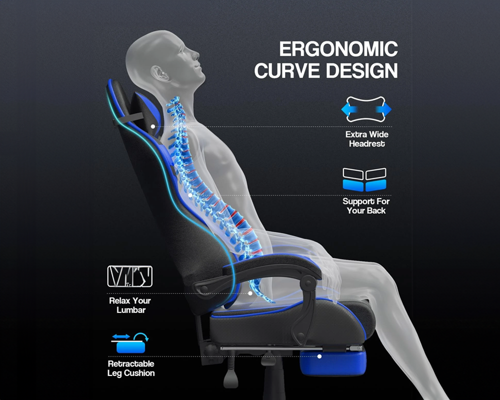 Gaming chair Home Office Chair - Blue