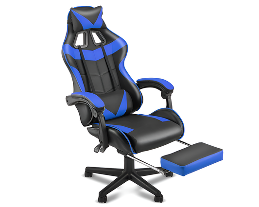 Reclining Racing Style Gaming Chair with Footrest